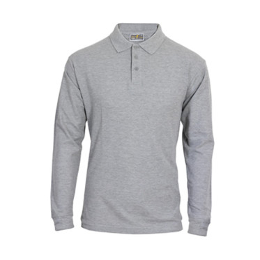 Polo manica lunga personalizzabile collo a costina rinforzata