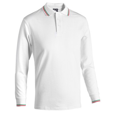 Polo personalizzata con logo - Polo BECKER SPORT m/l tricolore