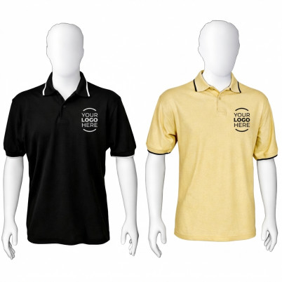 Polo personalizzabile collo e polsini bordino colorato