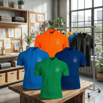 Gadget scontato personalizzato con logo - Polo personalizzabile con colletto a costine e maniche corte