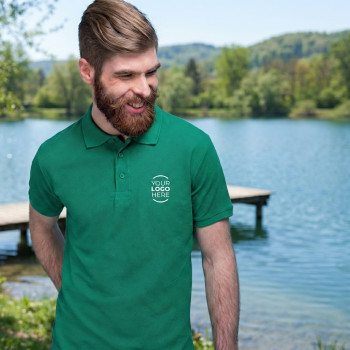Gadget scontato personalizzato con logo - Polo personalizzabile con colletto a costine e maniche corte