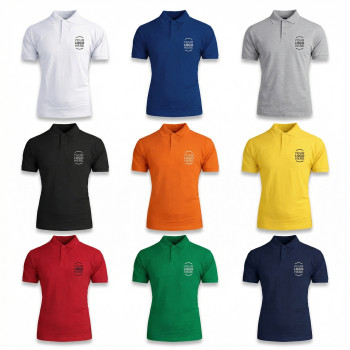 Gadget scontato personalizzato con logo - Polo personalizzabile con colletto a costine e maniche corte