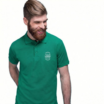 Gadget scontato personalizzato con logo - Polo personalizzabile con colletto a costine e maniche corte