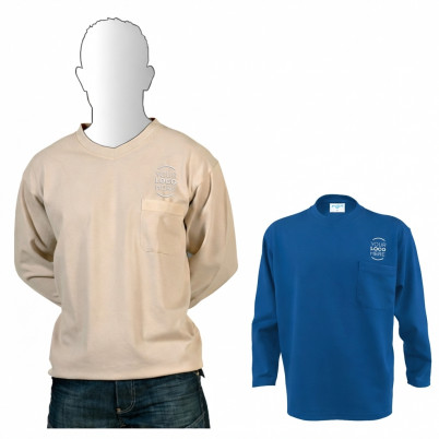 Polo personalizzabile con taschino e collo rinforzato