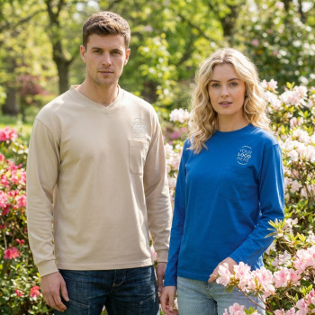 Polo personalizzabile con taschino e collo rinforzato