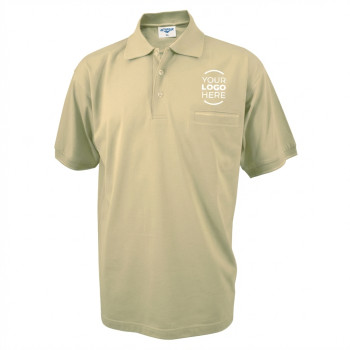 Polo personalizzabile in polycotton con bottoni resistenti e colletto sagomato