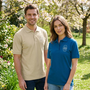 Polo personalizzabile in polycotton con bottoni resistenti e colletto sagomato