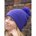 Pompom Beanie in acrilico con risvolto profondo e pompon