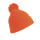 Pompom Beanie in acrilico con risvolto profondo e pompon