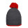 Cuffia all’uncinetto personalizzabile Myrtle Beach con pompon e bordo contrasto