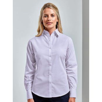 Camicie maniche lunghe donna personalizzate con logo - Poplin Long Sleeve Blouse
