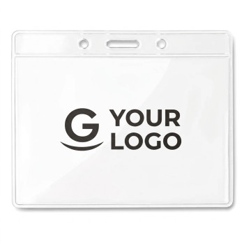 porta badge personalizzati - Porta badge trasparente personalizzabile 10x8 cm resistente e flessibile