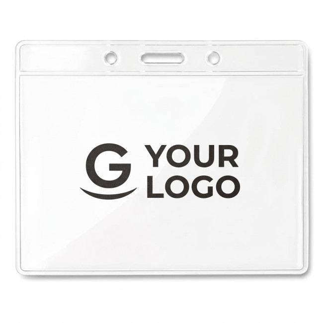 porta badge personalizzati - Porta badge trasparente personalizzabile 10x8 cm resistente e flessibile