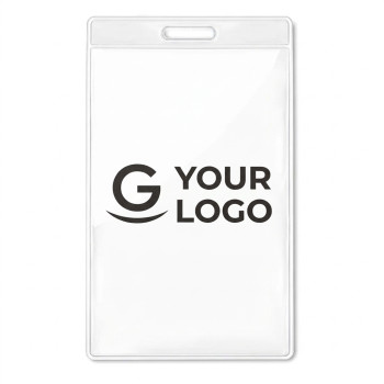 porta badge personalizzati - Porta badge trasparente personalizzabile 7,5x12 cm