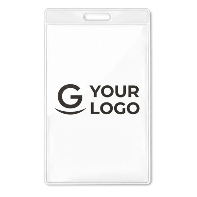 Porta badge trasparente personalizzabile 7,5x12 cm
