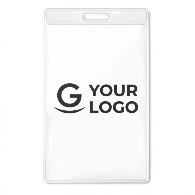 porta badge personalizzati - Porta badge trasparente personalizzabile 7,5x12 cm