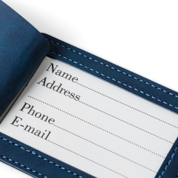 Accessorio da viaggio personalizzato - Porta passaporto ed etichetta bagagli in PU riciclato Zani