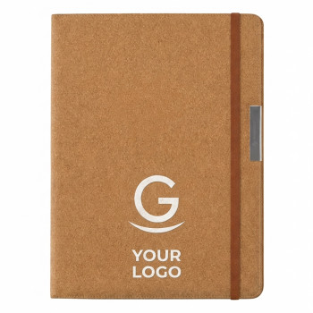 Portablocco personalizzabile Impression in sughero con taschina porta carta