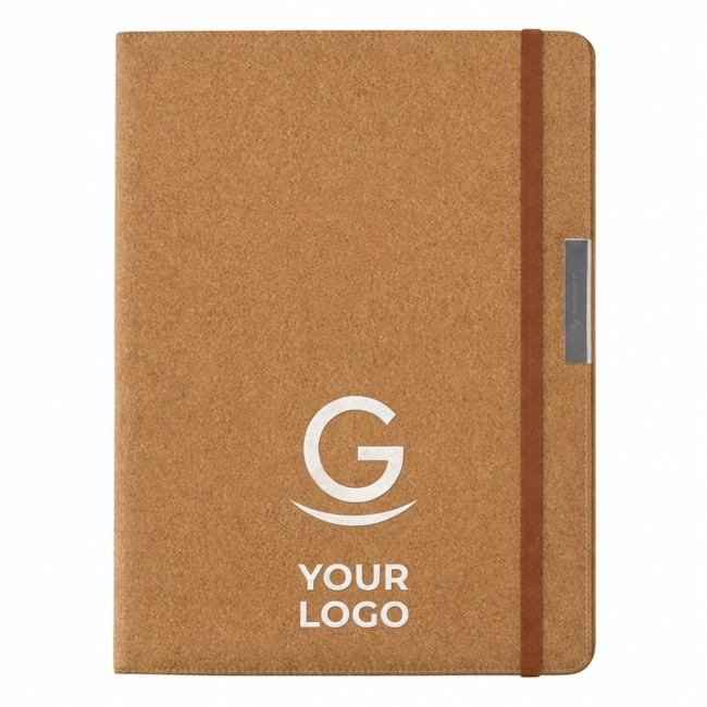 Portablocco personalizzabile Impression in sughero con taschina porta carta