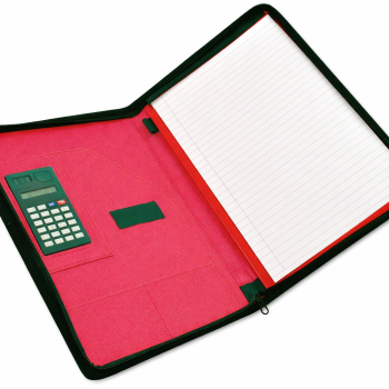 Portablocchi Personalizzati - Portablocco personalizzabile tessuto con calcolatrice integrata e doppia tasca