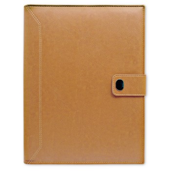 Portablocchi Personalizzati - Portablocco  portafoglio in iguana nero, finiture in tinta, con passante a scomparsa e bottone, con blocco carta da 20 fogli e penna a sfera. Astuccio in cartoncino.