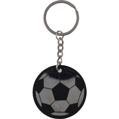 Portachiavi a forma pallone da calcio in acciaio inox riciclato Ciro