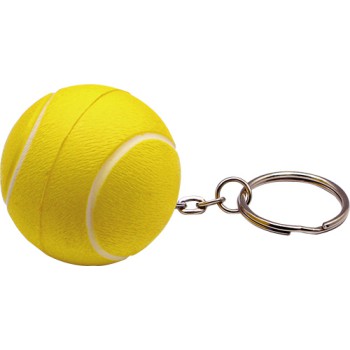 Portachiavi plastica personalizzati con logo - Portachiavi  antistress con riproduzione di pallina vari sport in materiale gommoso.