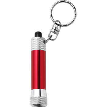 Portachiavi con torcia personalizzato con logo - Portachiavi Audrey | Alluminio | LED