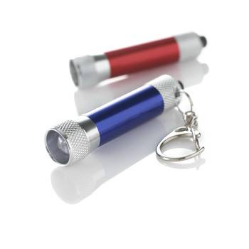 Portachiavi con torcia personalizzato con logo - Portachiavi Audrey | Alluminio | LED