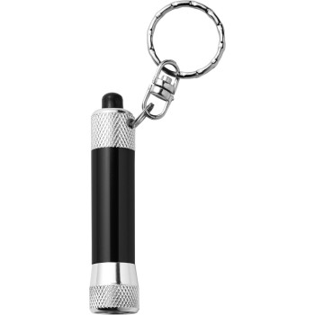Portachiavi con torcia personalizzato con logo - Portachiavi Audrey | Alluminio | LED