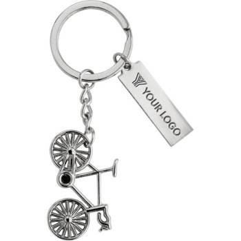 Gadget per ufficio personalizzato regalo per ufficio - Portachiavi bicicletta in metallo Sullivan