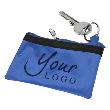 Portachiavi con borsellino personalizzabile in nylon resistente con chiusura lampo