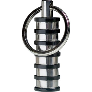 Portachiavi personalizzabile Cerruti 1881 in metallo con dettagli neri