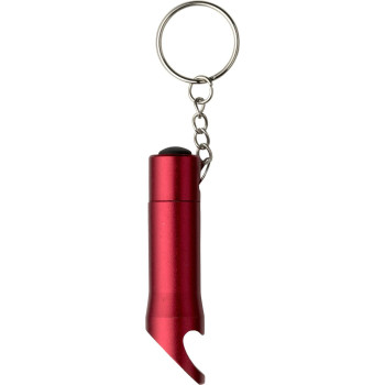 Portachiavi con torcia personalizzato con logo - Portachiavi con apribottiglie Carla