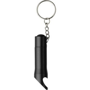 Portachiavi con torcia personalizzato con logo - Portachiavi con apribottiglie Carla