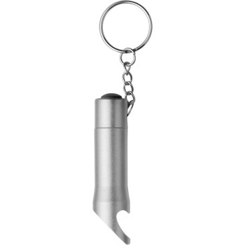 Portachiavi con torcia personalizzato con logo - Portachiavi con apribottiglie Carla