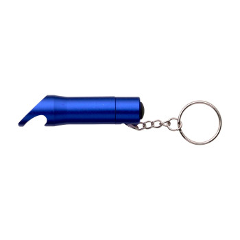 Portachiavi con torcia personalizzato con logo - Portachiavi con apribottiglie Carla