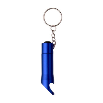 Portachiavi con torcia personalizzato con logo - Portachiavi con apribottiglie Carla