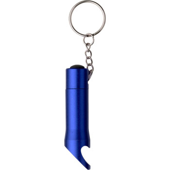 Portachiavi con torcia personalizzato con logo - Portachiavi con apribottiglie Carla
