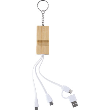Portachiavi personalizzabile Impression con cavi ricarica USB Tipo C Lightning