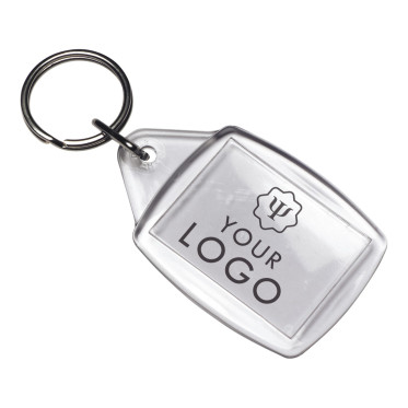 Portachiavi personalizzabile Impression con inserto per foto o logo