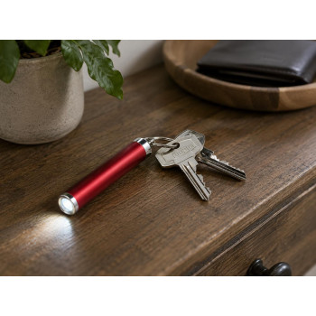 Portachiavi con torcia personalizzato con logo - Portachiavi con torcia Zola