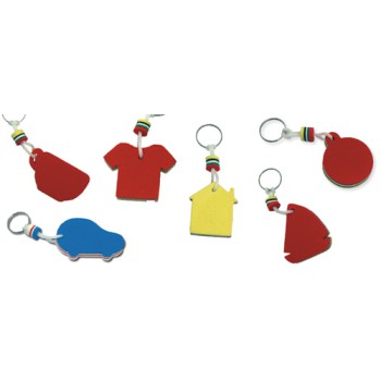 Portachiavi Galleggianti Personalizzabili con Logo - Portachiavi  galleggiante in multistrato colorato, spessore 1,3. Confezione da 100 pezzi.