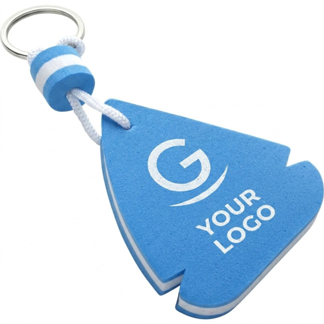 Portachiavi Galleggiante Personalizzabile con Logo - Portachiavi galleggiante personalizzabile Impression forma barca a vela