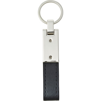 Portachiavi in acciaio con anello in PU Keon