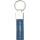 Portachiavi in denim e lega di zinco con anello robusto