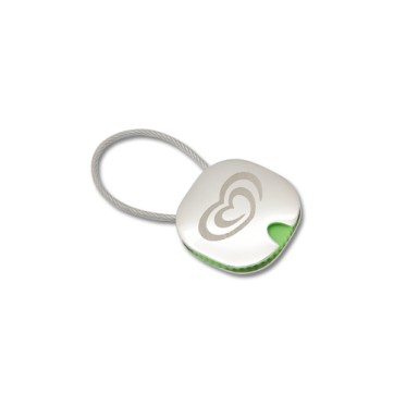 Gadget scontato personalizzato con logo - Portachiavi in metallo twist