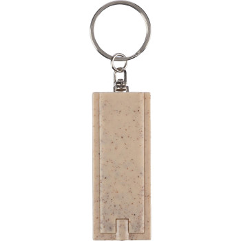 Portachiavi personalizzato con logo - Portachiavi in ​​paglia di grano con luce Led Günter