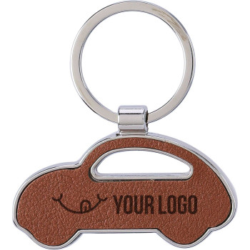 Portachiave in Pelle Personalizzati con Logo - Portachiavi in pelle riciclata a forma di auto Joan