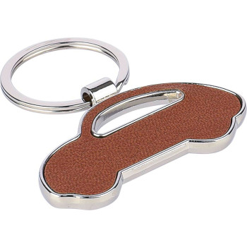 Portachiave in Pelle Personalizzati con Logo - Portachiavi in pelle riciclata a forma di auto Joan